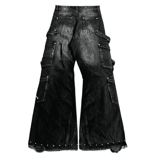 RAW NØISE DISTRESSED BAGGY PANTS